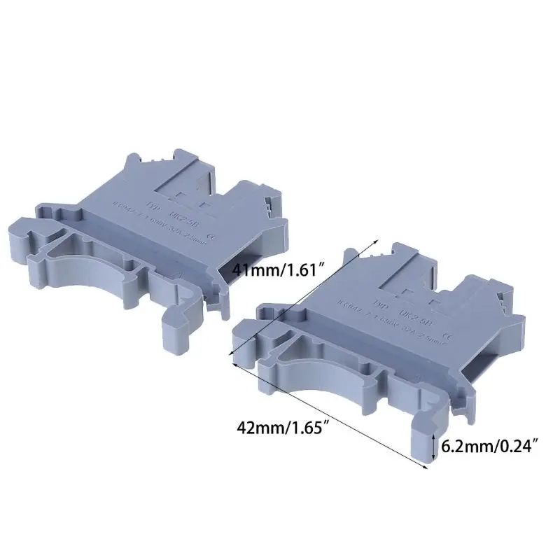 

50Pcs/Set UK-2.5B 32A/800V DIN Rail Universal Wire Terminal Blocks Screw Type Connector New 2019 U4LB