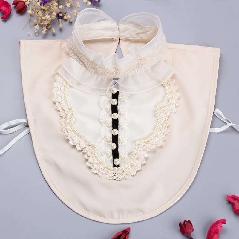 

Women Mesh Stand Fake Collar for Handmade Beads Shirt Decorative Female Detachable Collar Clothes Accessories Nep Kraagie