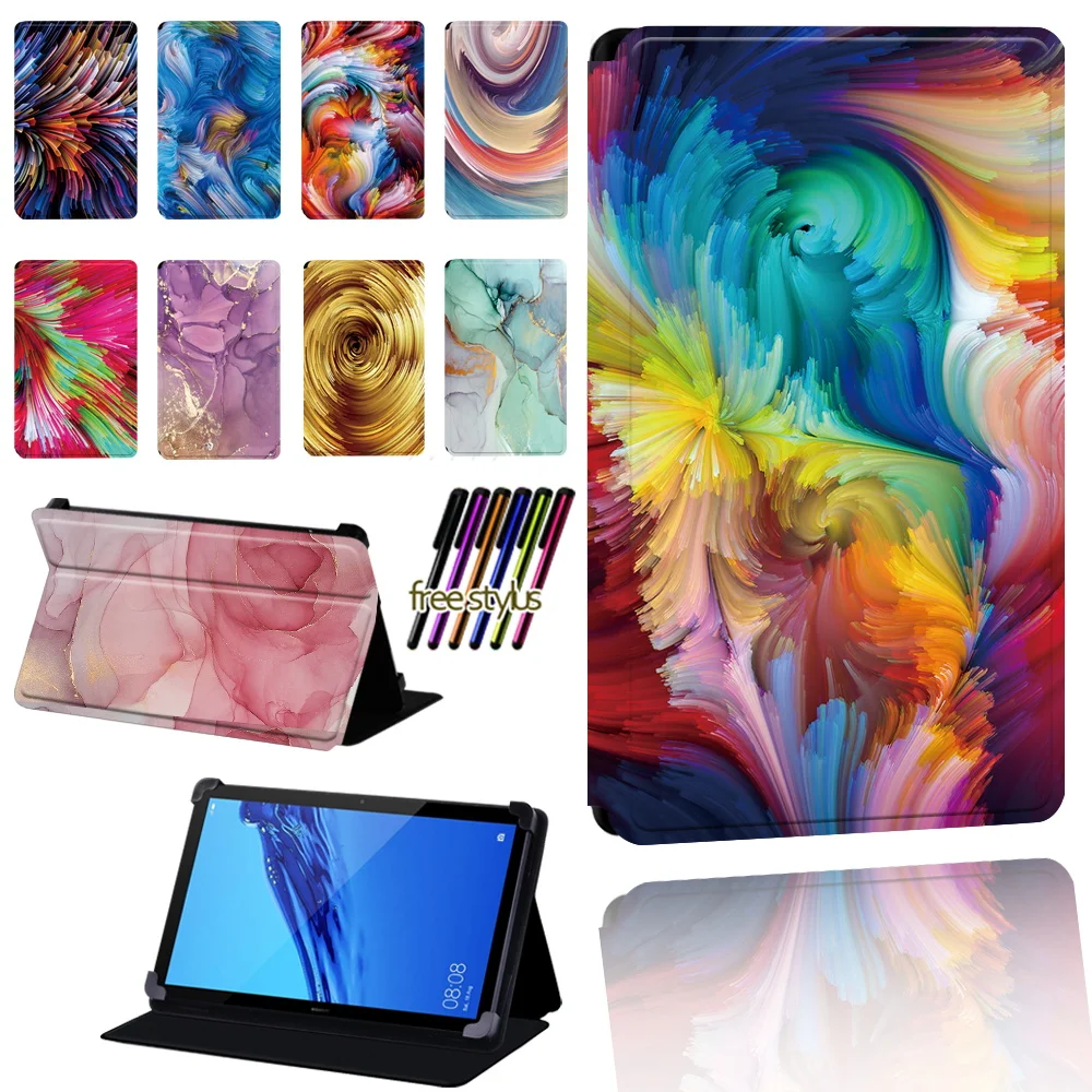 

Watercolor Case for Huawei MediaPad T1 7.0"/T1 8.0"/T1 10/T2 10 PRO/T3 7.0/T3 8.0/T3 10 9.6"/T5 10 Adjustable Tablet Cover+pen