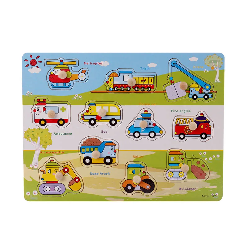 Детские игрушки пазл ручной захват Доска Набор Обучающие деревянные для детей