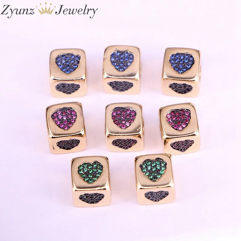 10 шт. разноцветные Квадратные бусины для бижутерии | Украшения и аксессуары