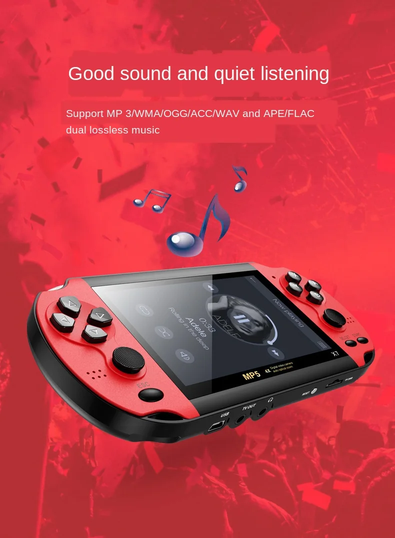 

X7 8GB Handheld Video Game Console Player Built-in Games Portable-Console 4.3inch HD Screen Classic Game Retro Mini Handheld