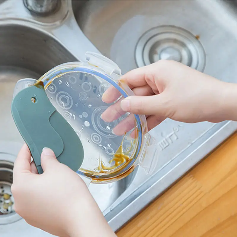 1pc Cute Cartoon Soft Scraper Kitchen Baking Tool Multi-function Oil Plate Scraping Cleaning U3 | Дом и сад