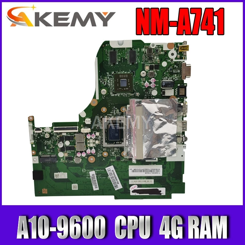 

CG516 NMA741 подходит для Lenovo Ideapad 310-15ABR ноутбук материнская плата CPU A10-9600 4G RAM GPU R5 M430 2G 100% тестовая работа