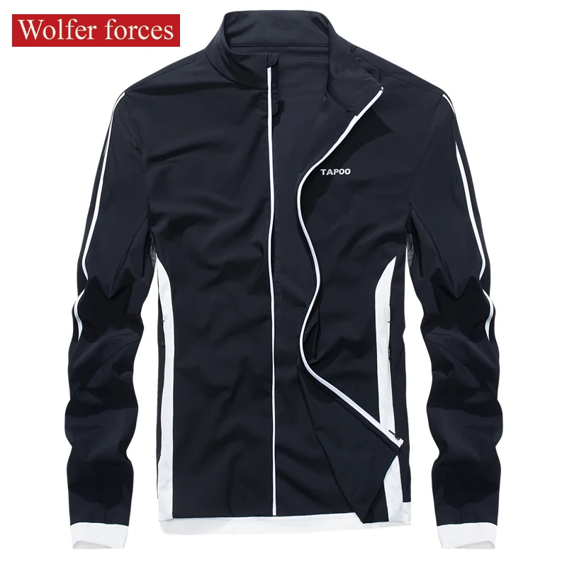 

Ice silk sunscreen men's coat Korean fashion summer super thin cool quick dry Breathable contrast sports jacket