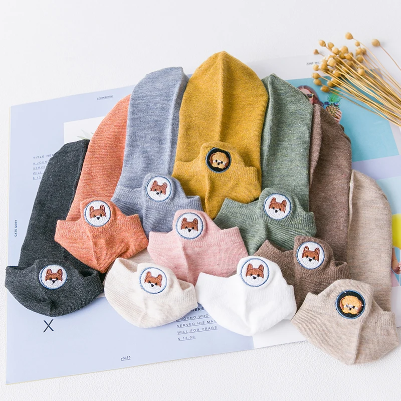 

4 Pairs Autumn 2020 New Novelty Spring Women's Ankle Socks Kawaii Funny Cute Things Cartoon Cotton Harajuku Fashion White Candy