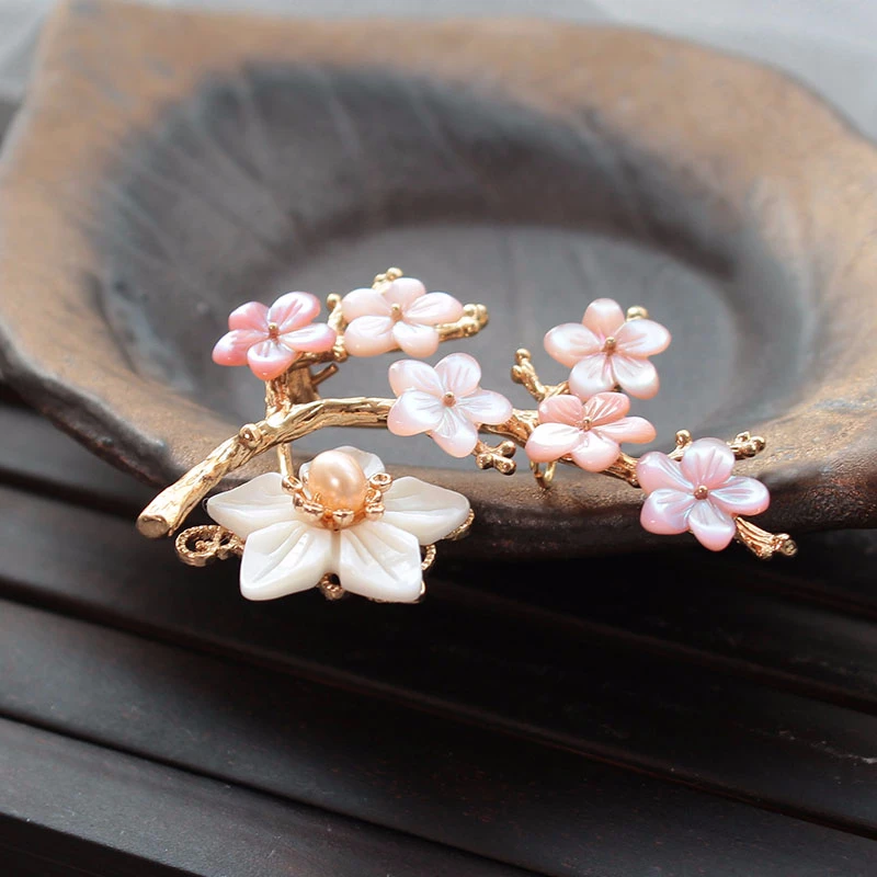 Розовая Цветочная Брошь с кисточкой позолоченные женские аксессуары броши в