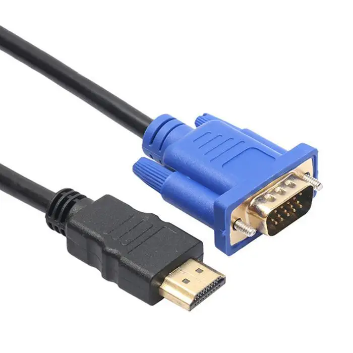 1,8 м HDMI к VGA 1080 hd-конвертер кабель аудиокабель конвертер 15 Pin штекер к женскому HDMI к VGA разъем шнур для ПК ноутбука тв