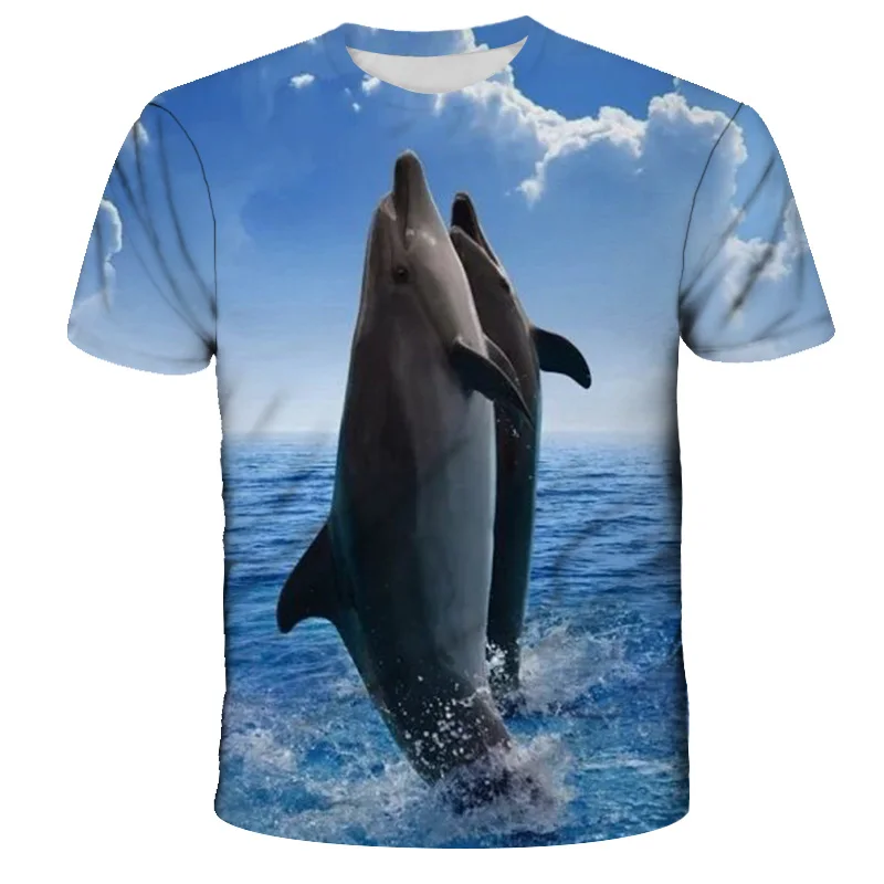 

2021 Summer Dolphin 3d Printed Family Matching Father&Son T-Shirts