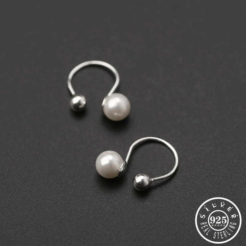 Женские серьги манжеты с искусственным жемчугом без пирсинга ювелирное изделие