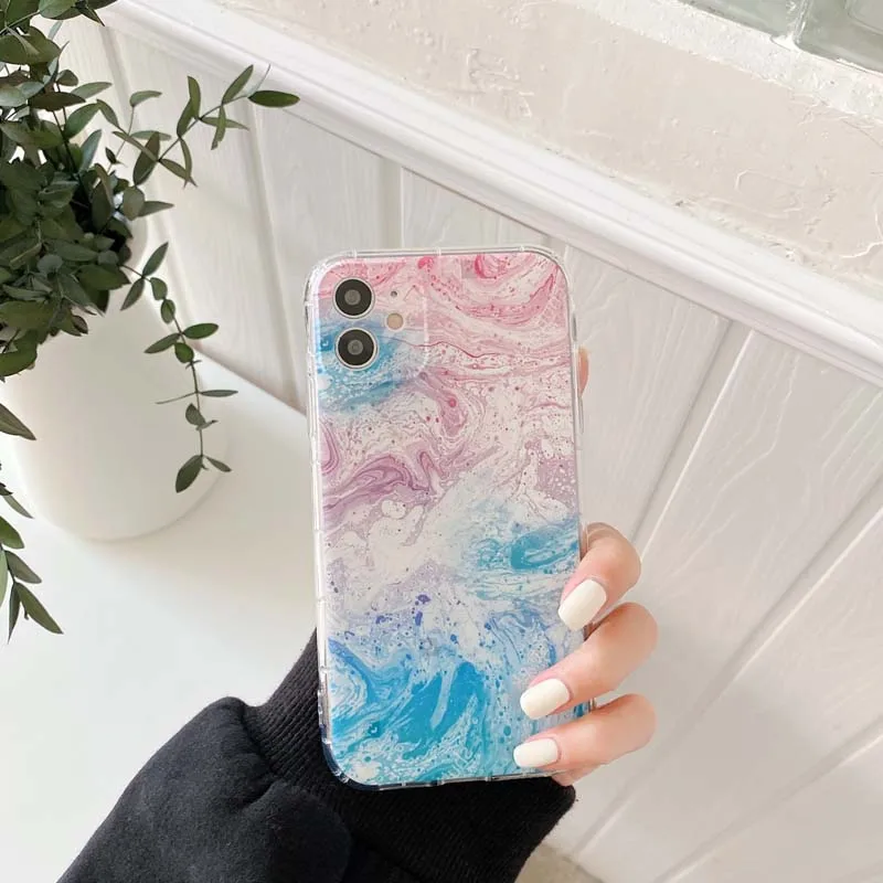 

Phone Case For iPhone 12 Mini 11 11 Pro XR XS Max 7 8 Plus X SE2020 Soft Camera Lens Protection Shockproof Simple Cover