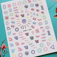 3d nail sticker decals fashion shapes nail art decorations stickers sliders manicure accessories nails decoraciones