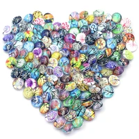 18mm mixed tree of life plant round glass dome snap press buttons diy crafts scrapbook gift decoration jewelry accessories parts