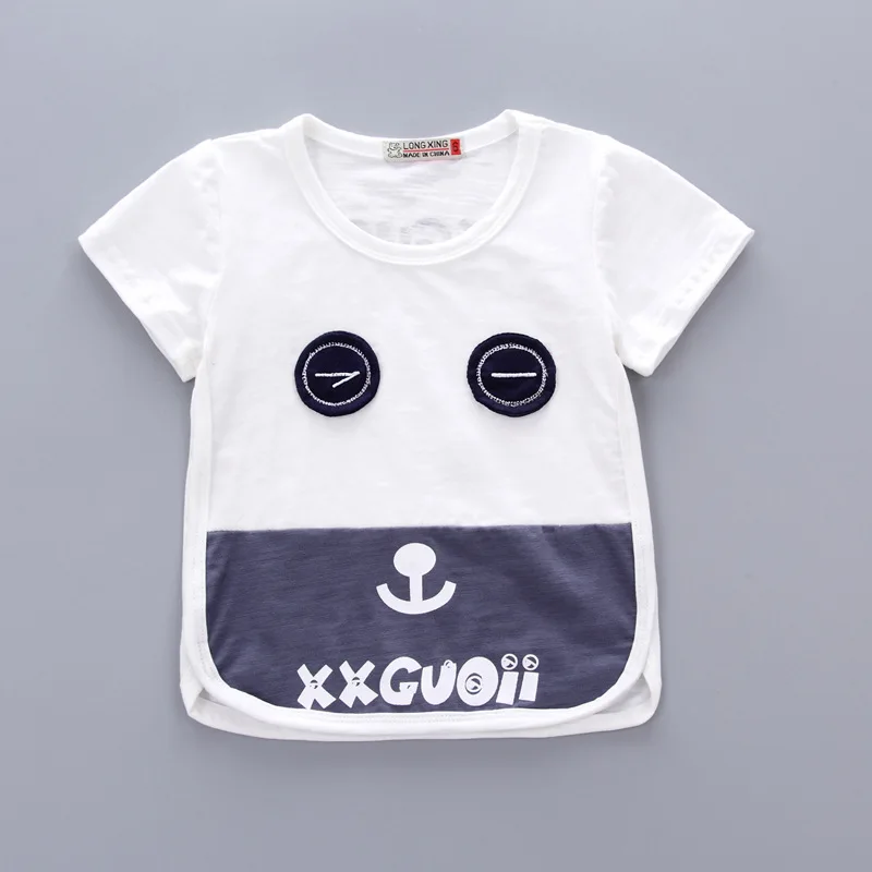 

Kids Fashion Summer Children Cotton Clothes Baby Boys Cartoon Printed T Shirts Solid Shorts 2Pcs/sets Outfit Toddler Tracksuits
