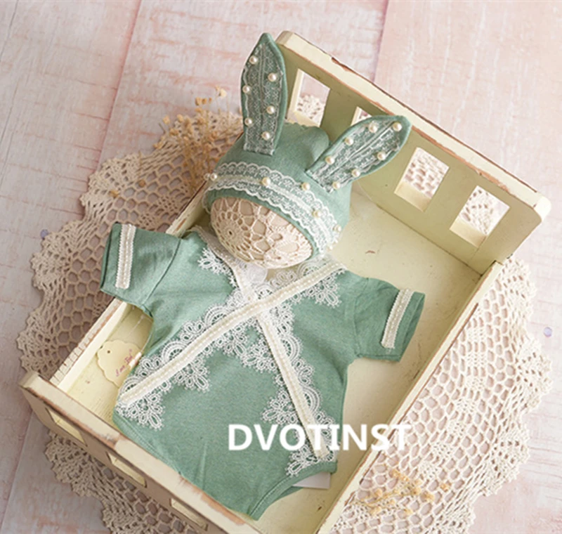 Реквизит Dvotinst для новорожденных вязаная кружевная одежда шапка-подушка год