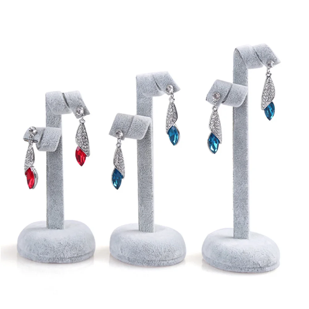 3 шт./компл. бархатные серьги-крючки серьги-гвоздики ювелирный держатель стойка