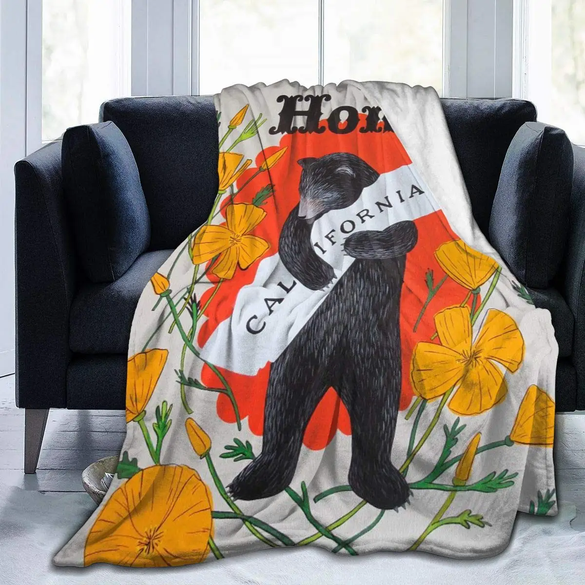 

Flannel Blanket Funny Bear Lightweight Cozy Bed Blanket Soft Throw Blanket fits Couch Sofa Suitable for All Season for Kids