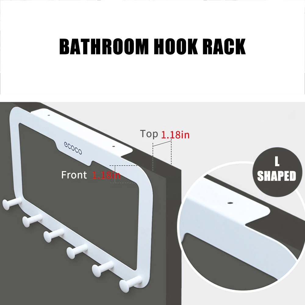 Вешалка для полотенец ECOCO с 6 крючками ванной комнаты вешалка настенная кухни