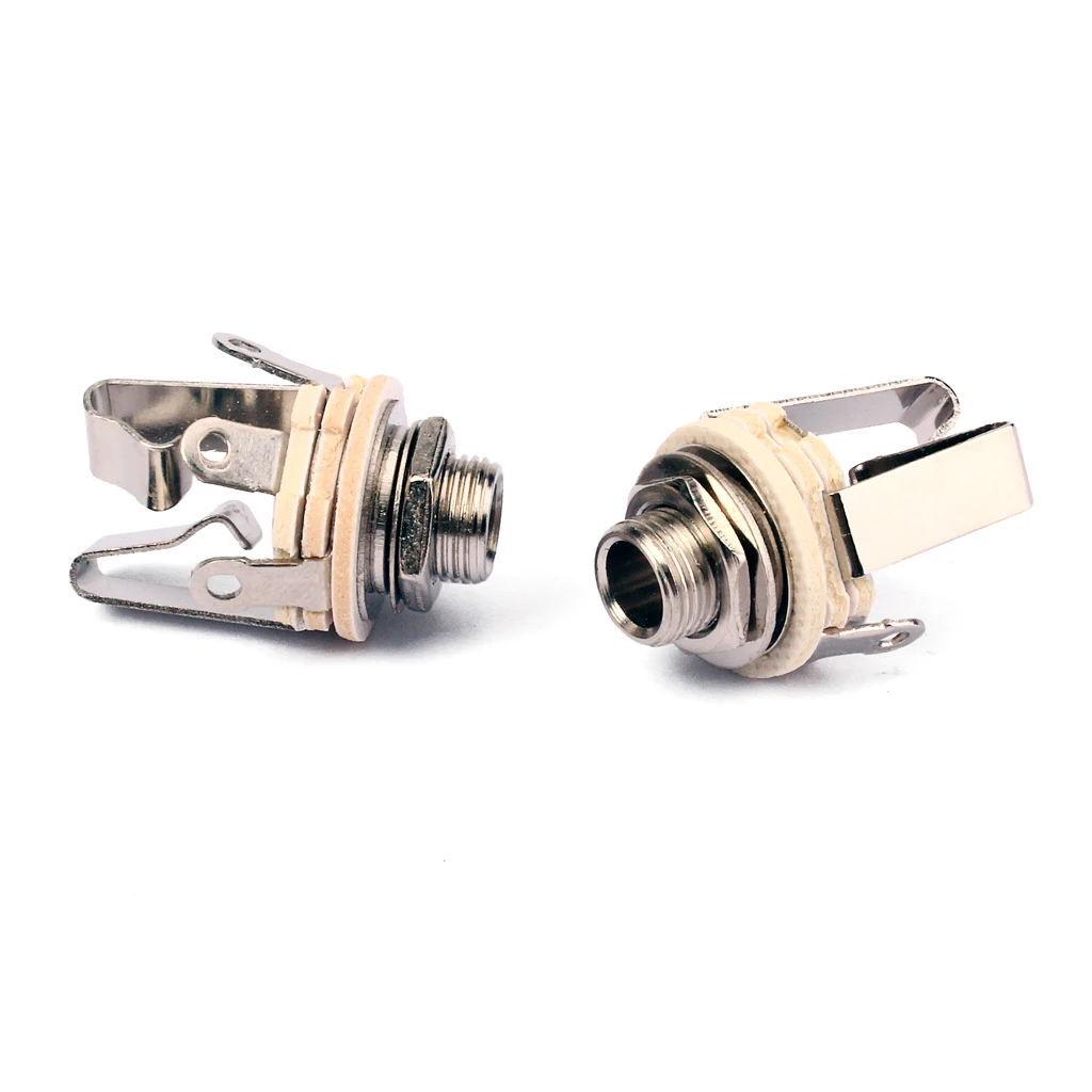 

6x Audio Stereo Plug Electric Guitar AMP Socket 1/4'' Output Jack Replacement