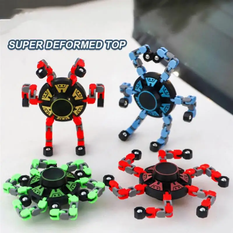 

DIY Deformable Finger Rotating Toy Fingertip Mechanical Spinning Top Creative Chain Fingertip Spinning Top Children Toy Gift
