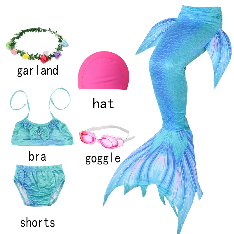 halloween children baby girl wear mermaid swimsuit girls mermaid tail with monofin swimsuit swimsuit coustume swimwear free global shipping