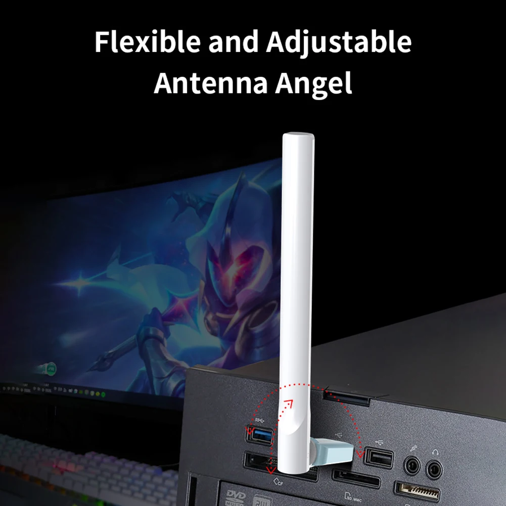 

COMFAST CF-821AC 600M 2.4+5.8GHz WiFi Receiver Adapter External 3dBi Antenna Dual Band Wireless Network Card Dongle