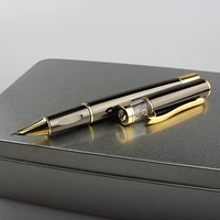 fountain pen metal ink pen converter 0 5mm fine 0 38 nib metal gray cap stationery office school supplies business writing