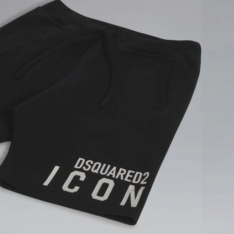 

Men Shorts 2021Summer New DSQ2 Printed Men's Cotton Shorts Fashion Running Sports Leisure Fitness Elastic Waist Straight Shorts