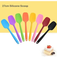 1piece 27cm silicone small scoop baking tools ice cream spoon ladle to protect non stick pot soup shell scraper kitchen utensils