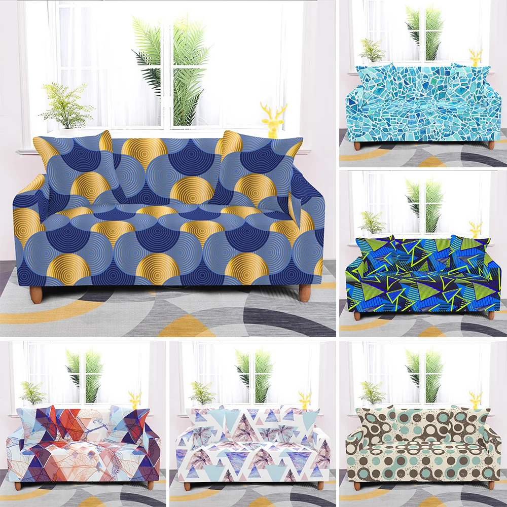 Самый лучший продавая высокий стрейч 1/2/3/4 местный диван крышка геометрический