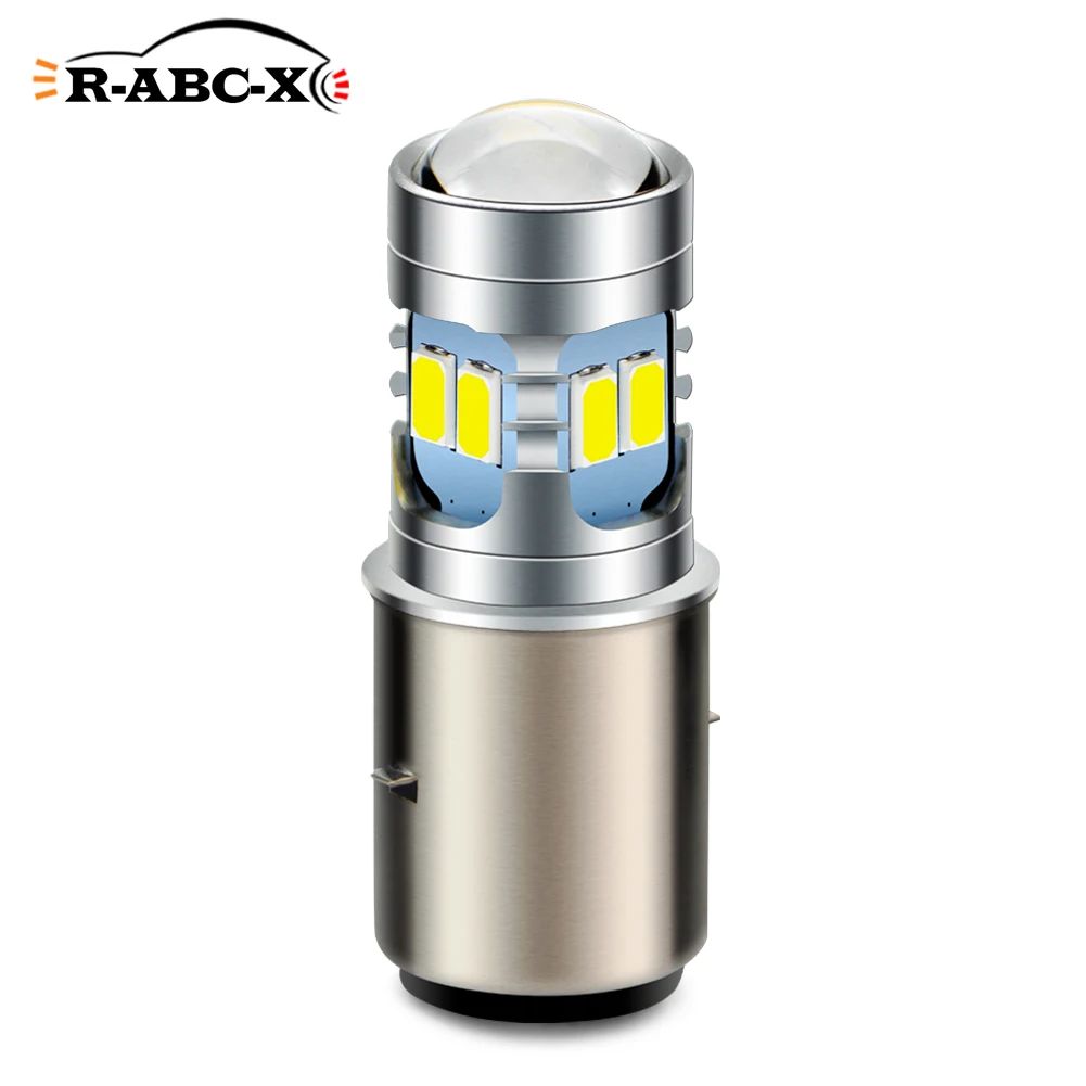 1 шт. 3 Вт BA20D H6 12LED 5730SMD высокого Высокий/Низкий Луч Мотоцикл Скутер мопед ATV Пит