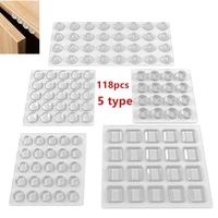 118pc silicone adhesive cushion door protector padding silencer stopped damper buffer cabinet bumpers stopper for doors pads
