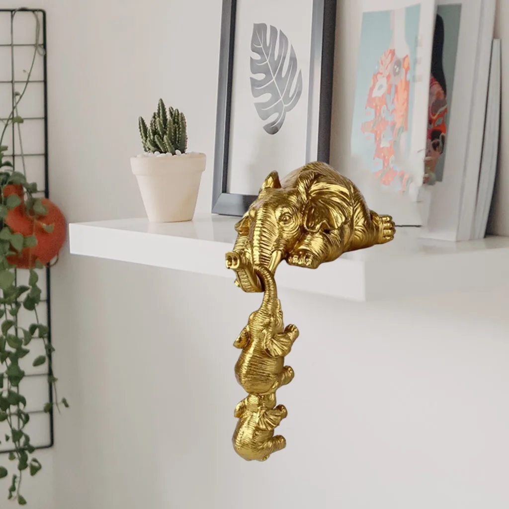 Фигурка милого слона семейный слон коллекционная креативная декоративная