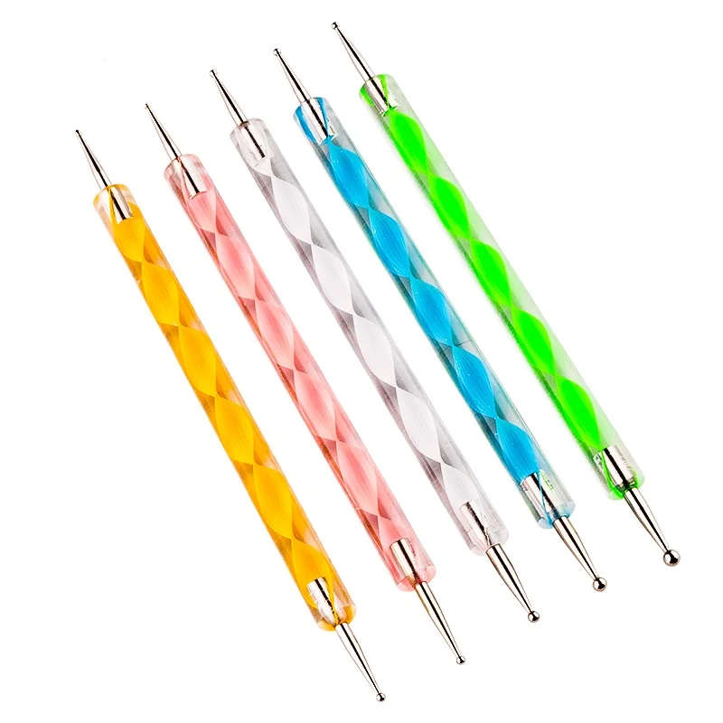 5 шт. набор для маникюра с УФ-гелем акриловыми ручками и стразами | Красота