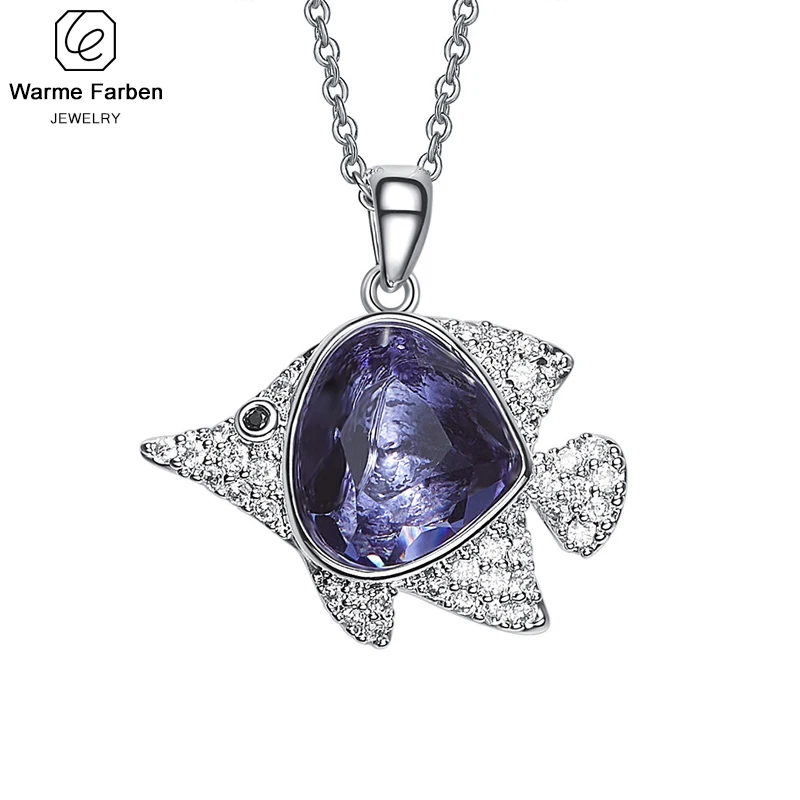 Украшенное кристаллом от Swarovski женское ожерелье серии океан клоунфиш элемент