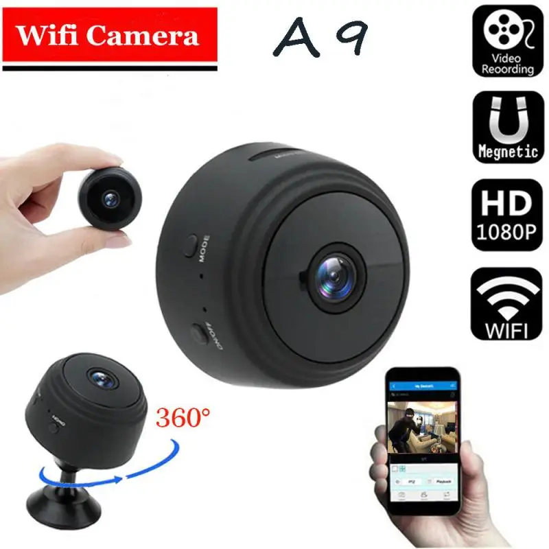 

Беспроводная мини-камера с Wi-Fi, 1080P, HD, IP
