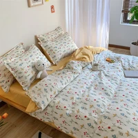 floral pattern bedding sets bedclothes fashion bed cover sets bed sheet linens pillowcase singetwinqueenking size duvet cover
