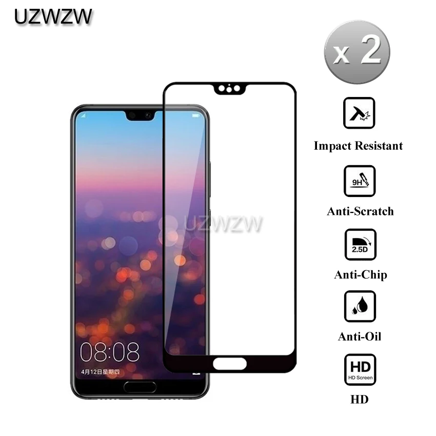2 шт полное покрытие из закаленного стекла для huawei P20 Pro/P20 защита экрана 9H твердое Защитное стекло для huawei P20 Pro стекло