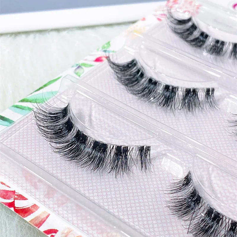 Новые Накладные ресницы 3 пары натуральные Прозрачные терьер ручной работы