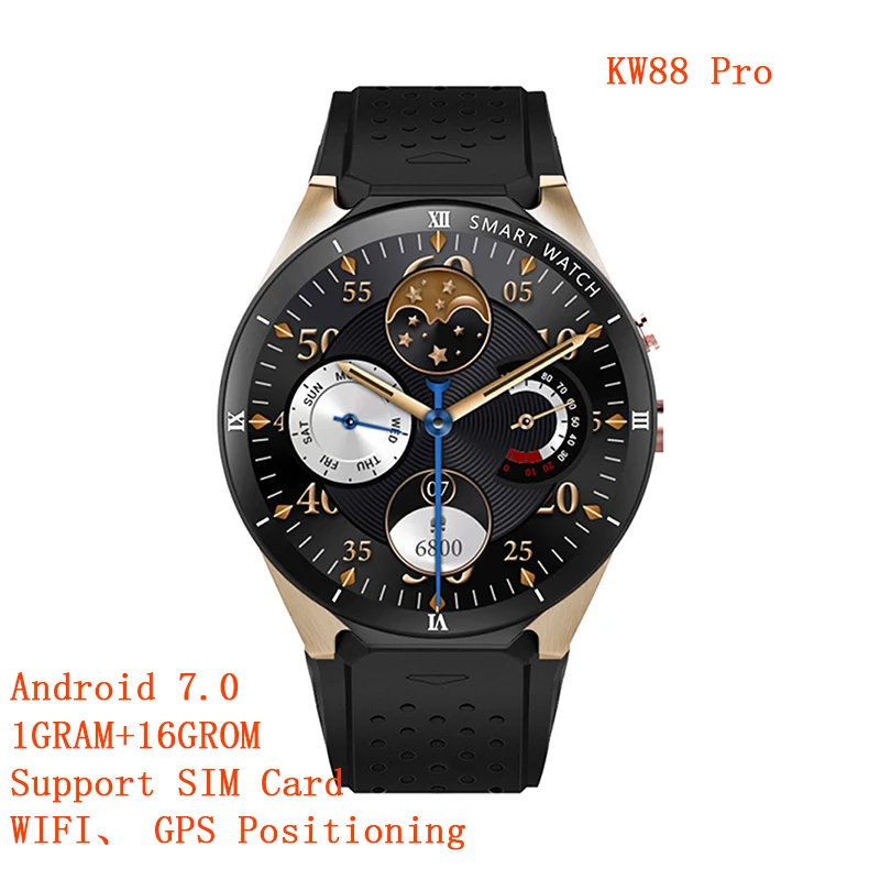 KW88 Pro Kaimorui умные часы KW88/Pro пульсометр шагомер поддержка sim-карты gps wifi смарт-браслет+ M2 смарт-браслет Android и IOS Телефон - Цвет: KW88 Pro