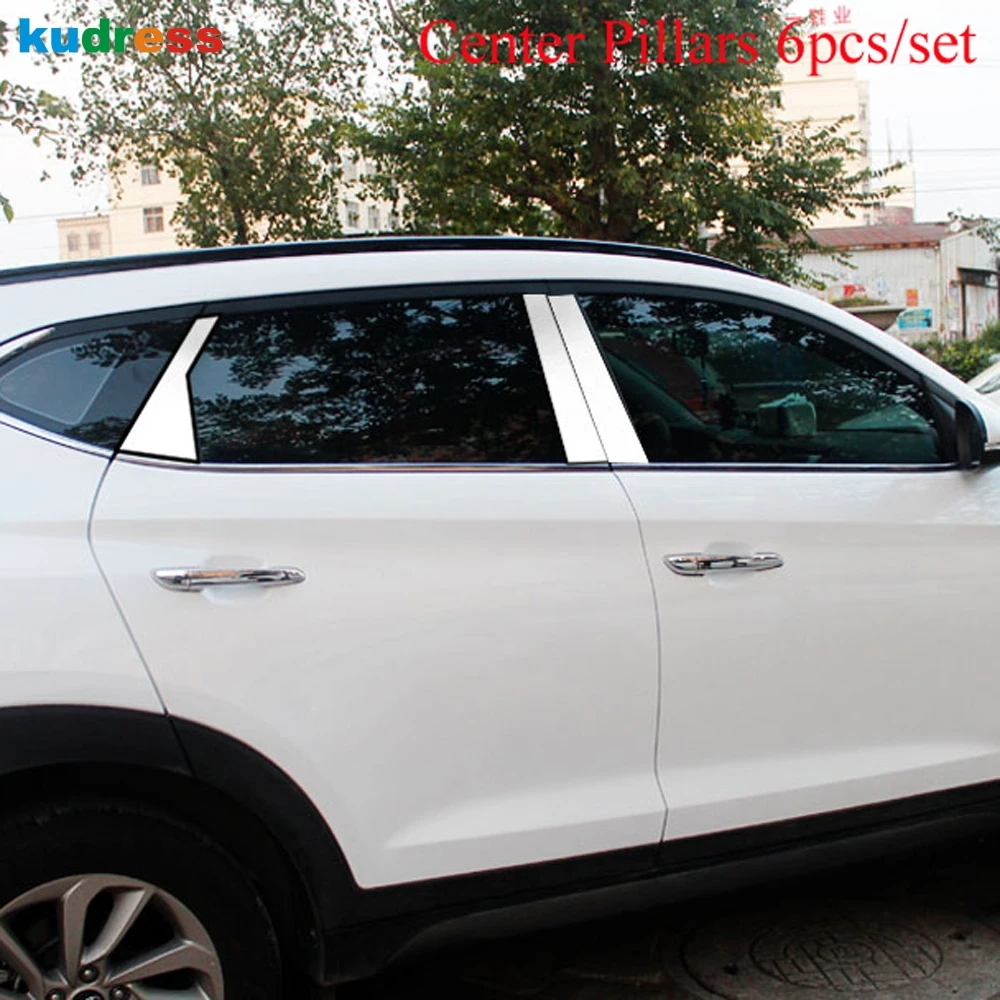 Окошко из нержавеющей стали для Hyundai Tucson 2015 2016 2017 2018 центральный столбик столбика