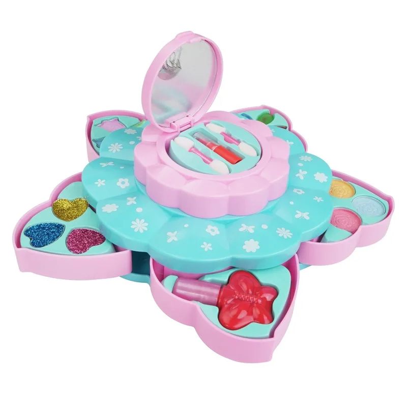 

Cosmetics Box Children Make-up Toys Water-soluble Make-up Cosmetics Mini Box Baby Safety Makeup Toy Dresser