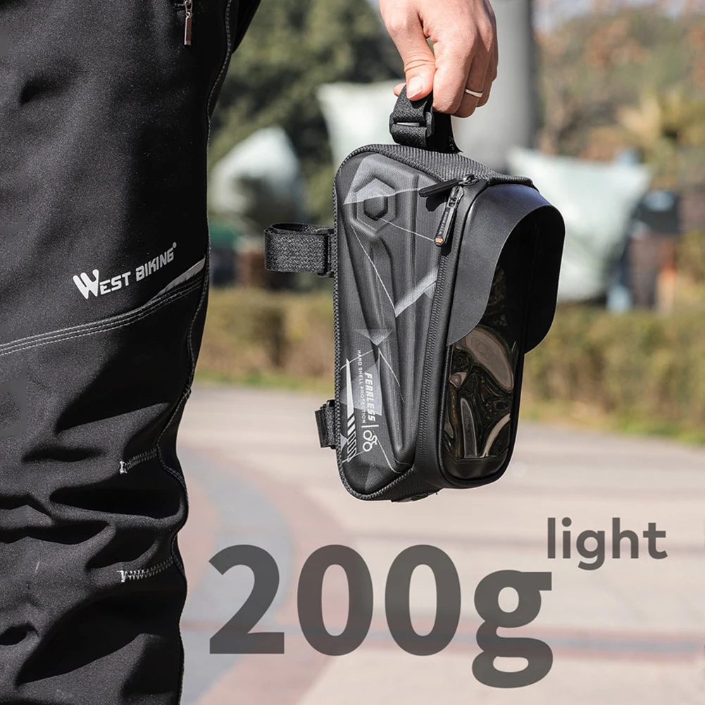 

WEST BIKING New Bike Bag Frame Front Top Tube Cycling Bag Waterproof 7in Phone Case Touchscreen Bag MTB Pack Bicycle Accessories