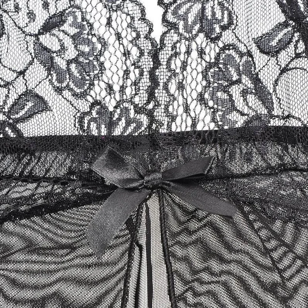 Новые горячие черные пижамы Babydoll и стринги Laies Горячее Сексуальное белье