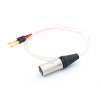 1 piece hi end 8 cores headphones cable with 4pins xlr male plug xlr male to 3 5mm male plug cable