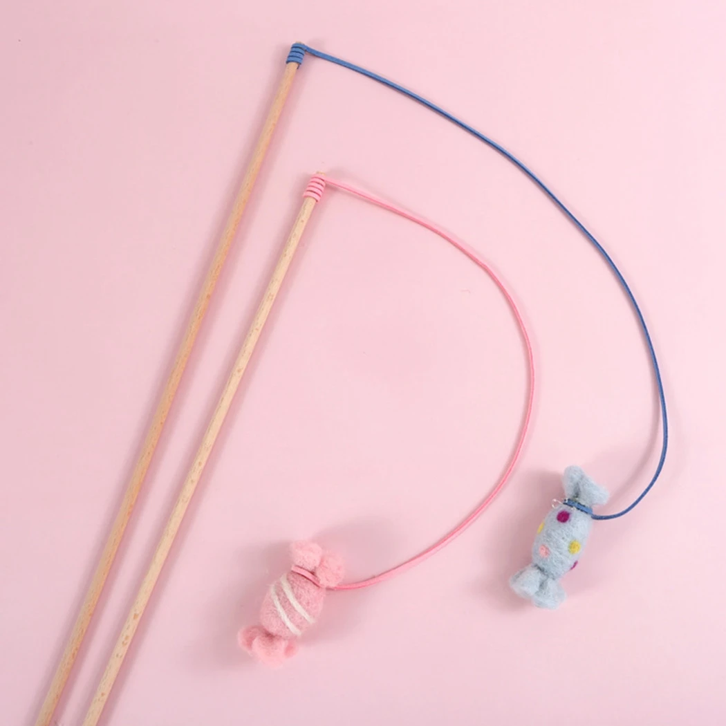

Pet Cat Toy Teaser Toys Kitten Funny Colorful Rod Cat Wand Toys Plastic Pet Cat Toys Interactive Stick Pet Cat Supplies