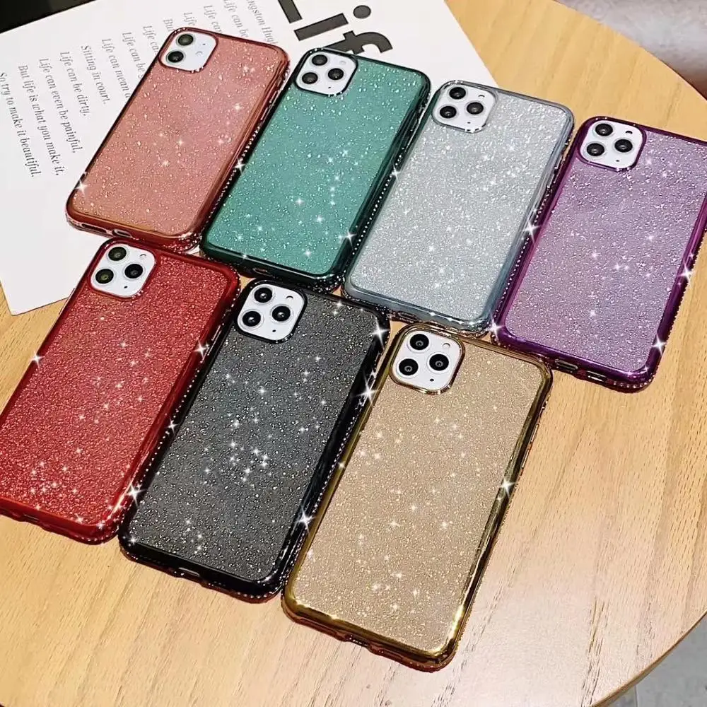 Силиконовый Блестящий ТПУ силикагель чехол для телефона SamSung Galaxy S8 S9 S10 E PLUS Note 8 9 10