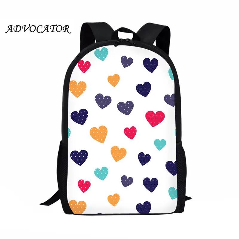 New Waterproof Kids Backpack Girls Cartoon Love Design Students Travel Shoulders Backpacks Large Capacity School Bags Mochila