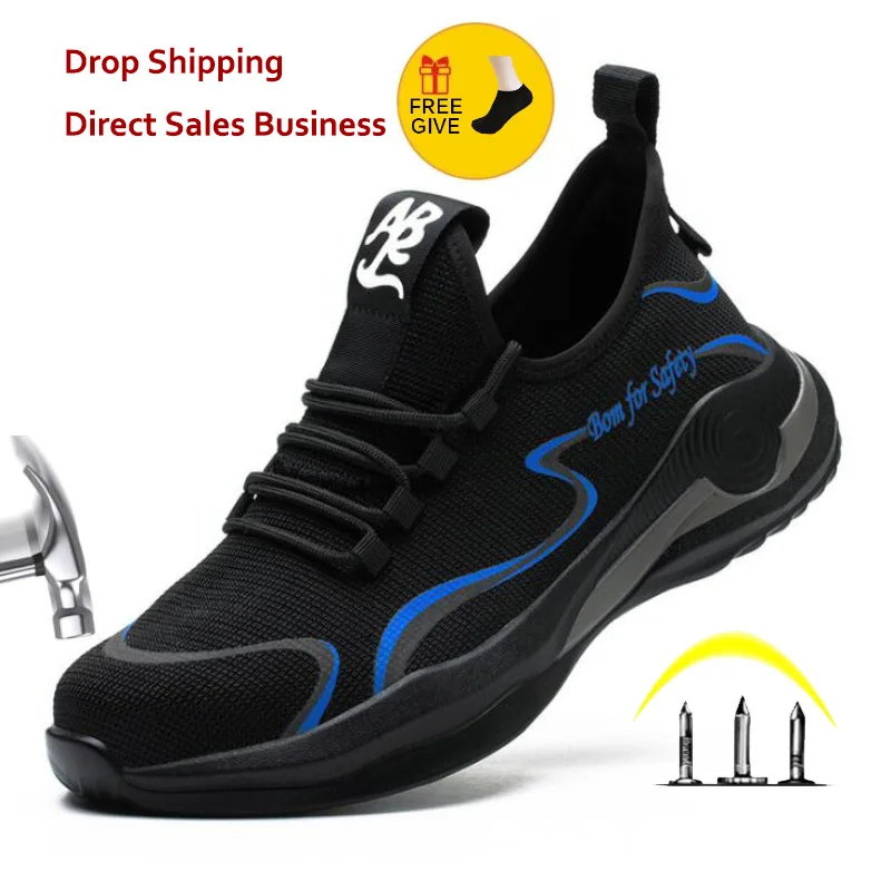 

Indestructible Ryder Shoes Men and Women Steel Toe Cap Work Safety Shoes Puncture-Proof Boots Lightweight Breathable Sneakers