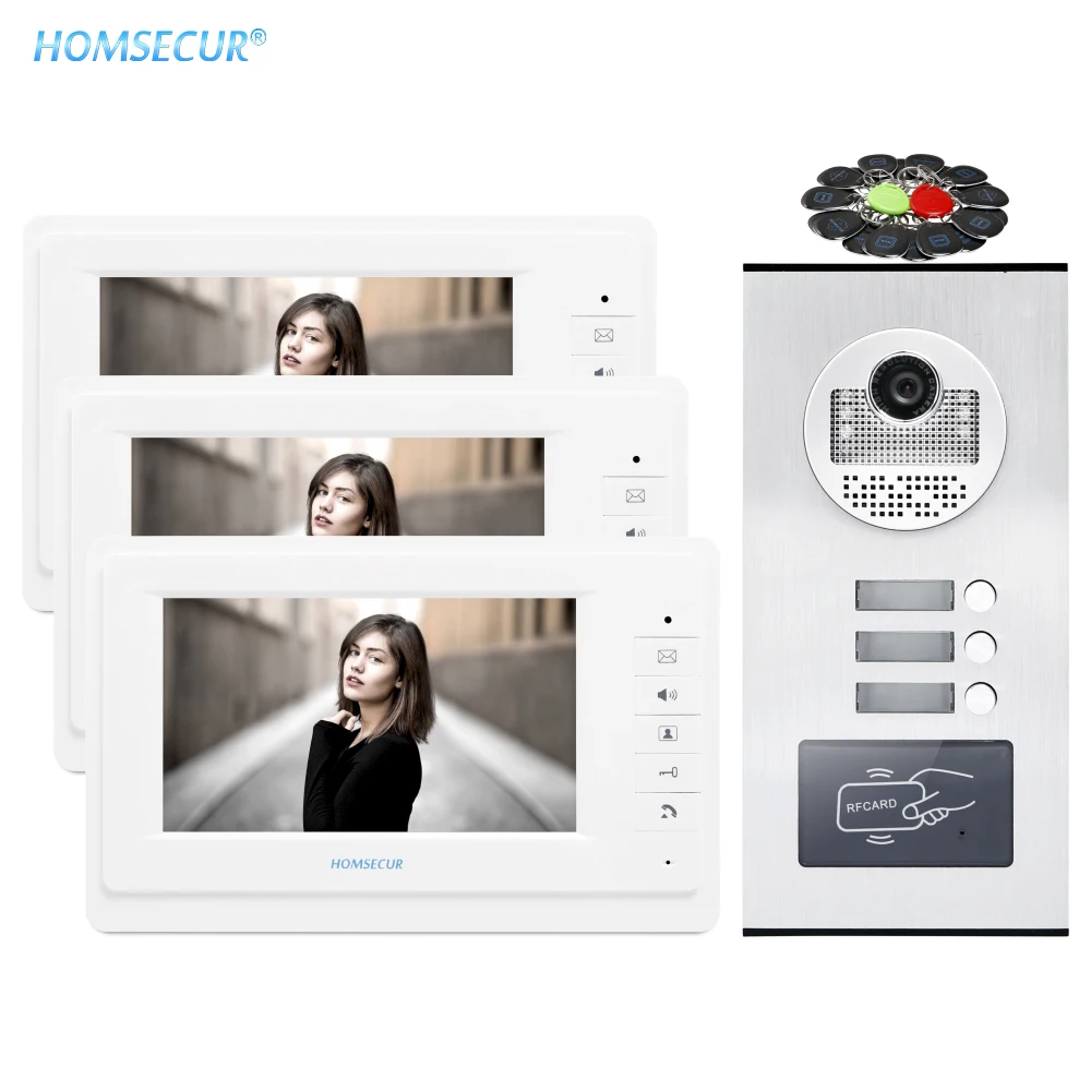 HOMSECUR 7 &quotСвободные Руки Видео и Аудио Смарт Дверной Звонок с Открытым